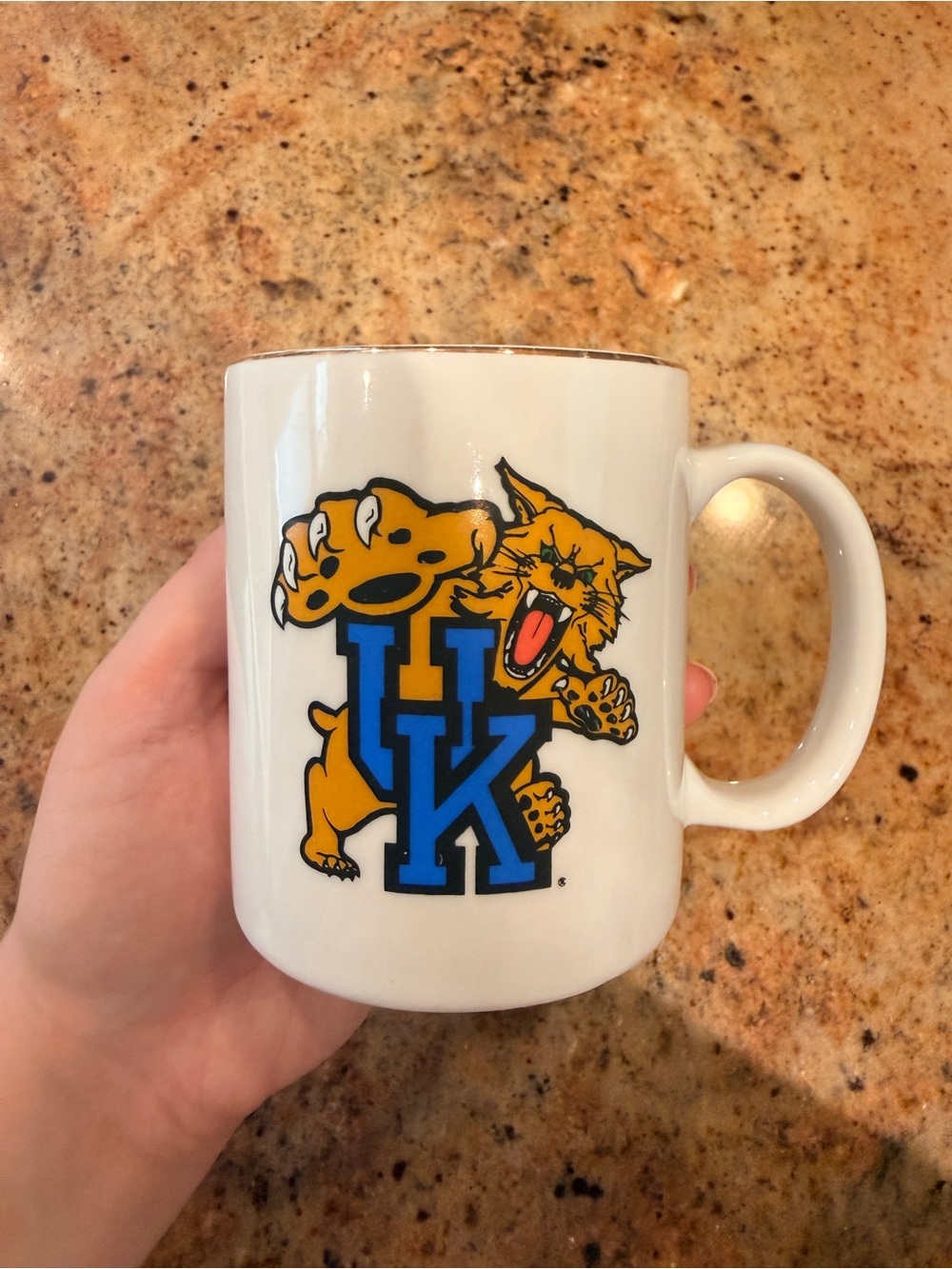 Vintage UK University of Kentucky Wildcats Ceramic Coffee Mug